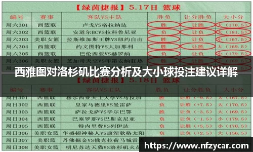 西雅图对洛杉矶比赛分析及大小球投注建议详解